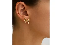 Vanilia Bow Earrings in Gold