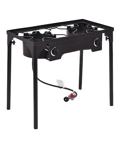 150000 Btu Double Burner Outdoor Stove Bbq Grill