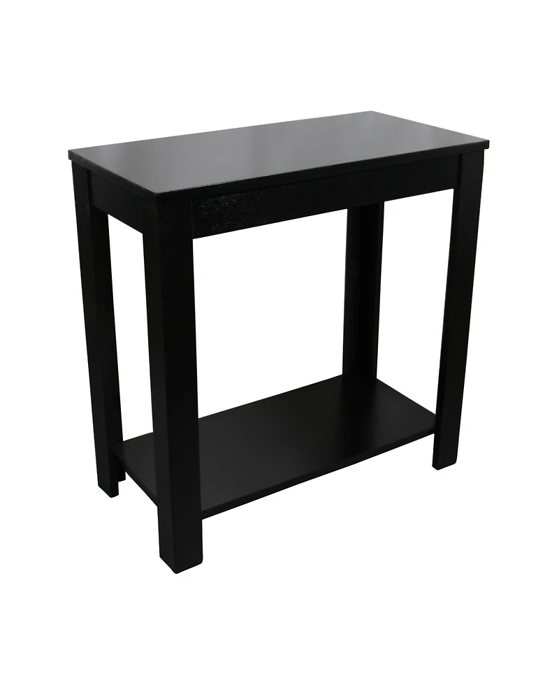 End Table with Shelf for Living Room or Bedroom Storage and Display