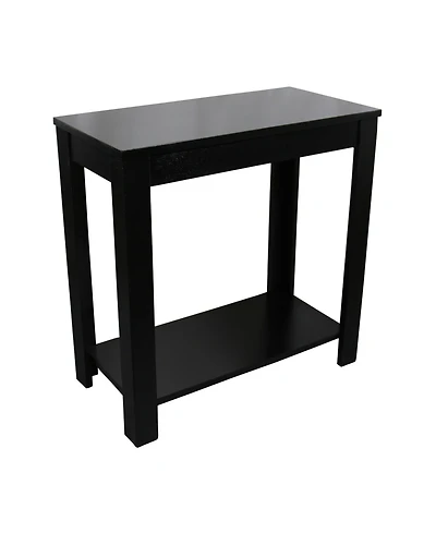 End Table with Shelf for Living Room or Bedroom Storage and Display