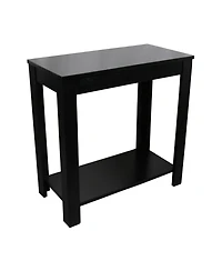 End Table with Shelf for Living Room or Bedroom Storage and Display