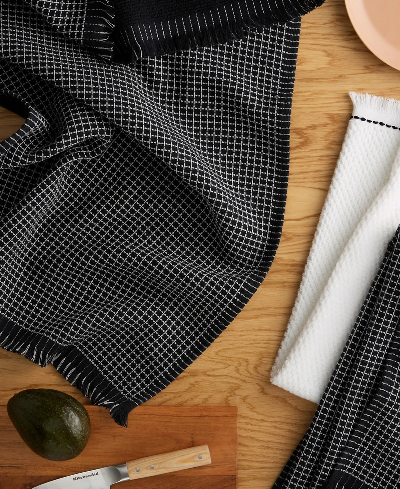 KitchenAid Gourmet Series Gridlines Kitchen Towels Set of 3, 18" x 28"