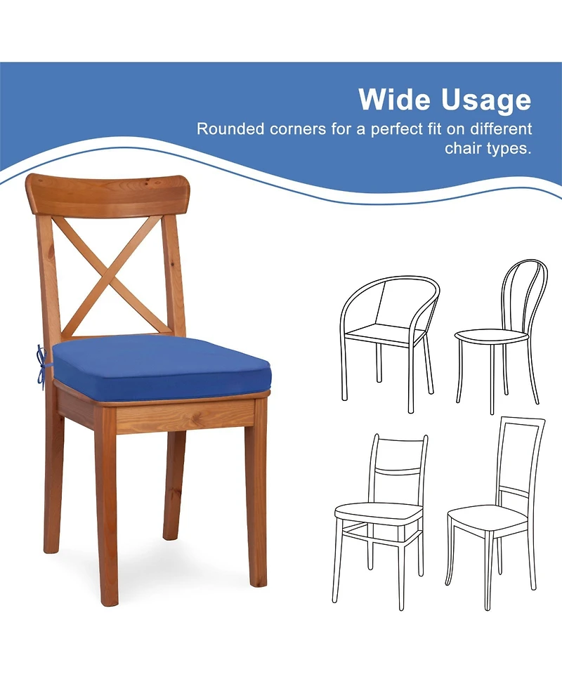 Aoodor Outdoor Chair Cushion W18''xD19'' Soft and Fade-resistant Polyester, Invisible Zipper for Easy Cleaning