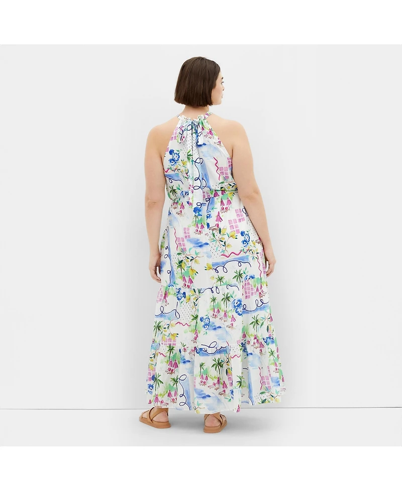 City Chic Plus Island Breeze Maxi Dress