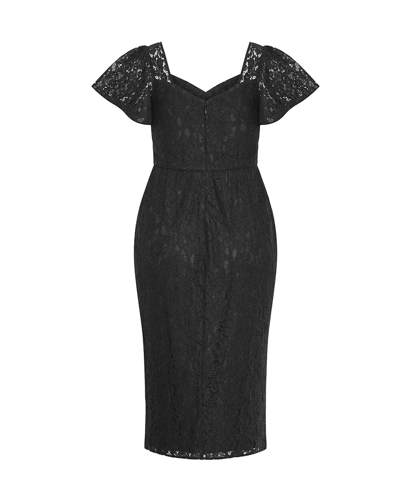 City Chic Plus Maisie Lace Midi Dress
