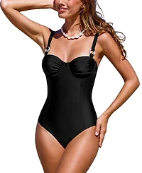Cupshe Women's Flawless Femme Black One-Piece Swimsuit