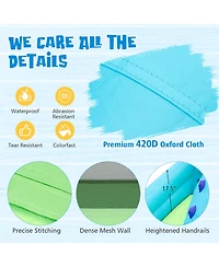 Inflatable Water Slide with Dual Slides and Large Splash Pool (Without Blower)