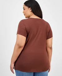 Aveto Trendy Plus Scoop-Neck T-Shirt