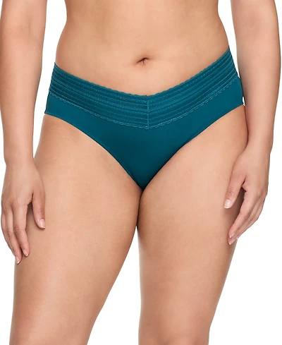 Warners No Pinching, Problems Dig-Free Comfort Waist with Lace Microfiber Hipster 5609J
