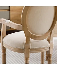 Solid Wood Dining Chair,Set of 2,Cream