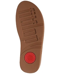 FitFlop Women's Fino Crystal Chain Leather Toe-Post Sandals