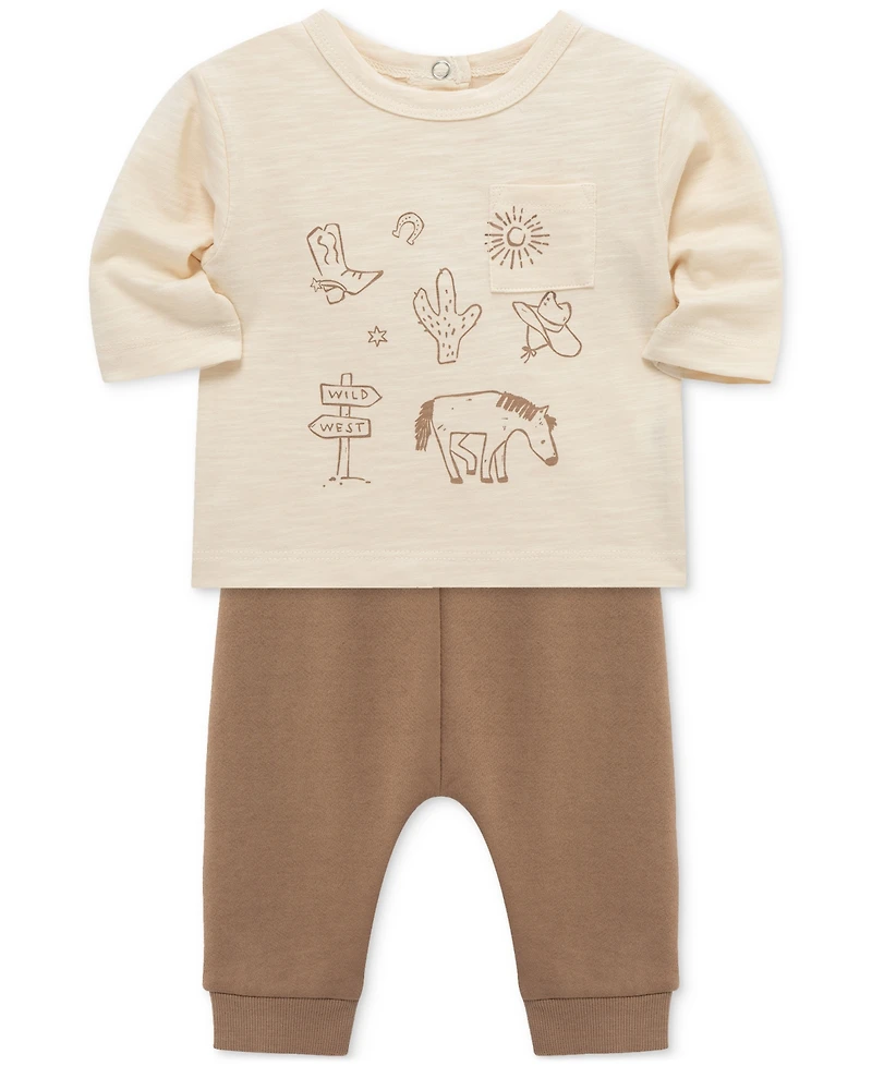 Focus Kids Baby Boys Wild West Sweatshirt & Jogger Pants, 2 Piece Set