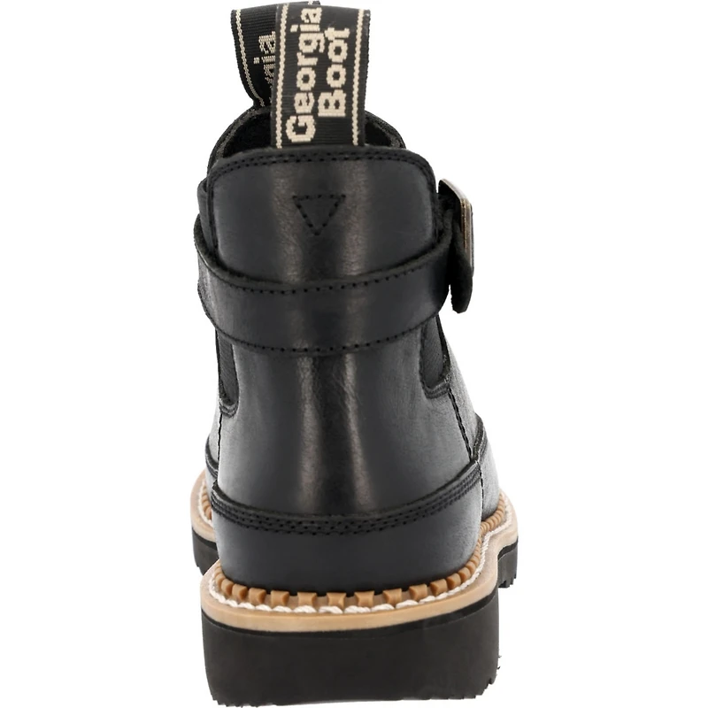 Georgia Boot Women's Black Buckle Chelsea Romeo