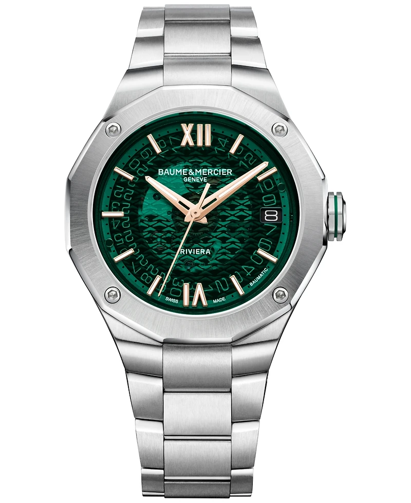 Baume & Mercier Men's Swiss Automatic Riviera Stainless Steel Bracelet Watch 39mm