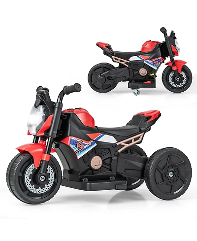 Kids Ride-on Motorcycle 6V Battery Powered Motorbike with Detachable Training Wheels