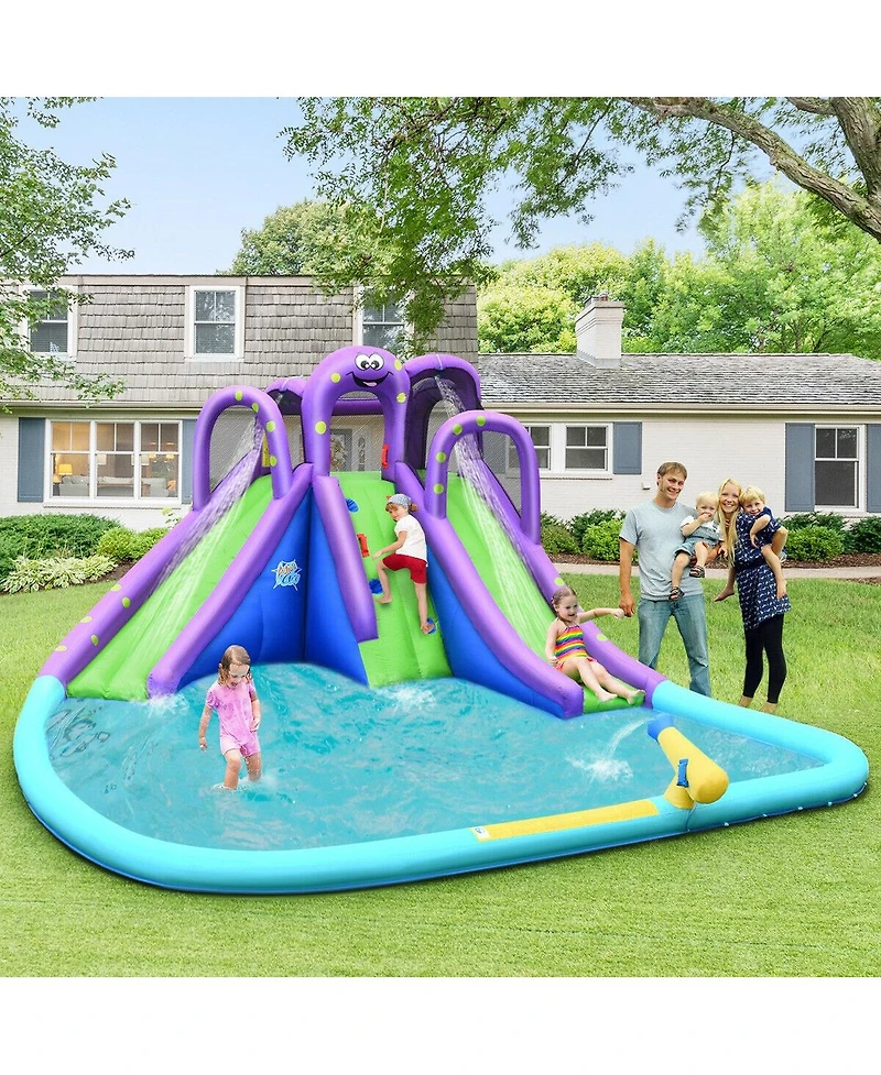 Inflatable Water Park Mighty Bounce House with Pool and 780W Blower