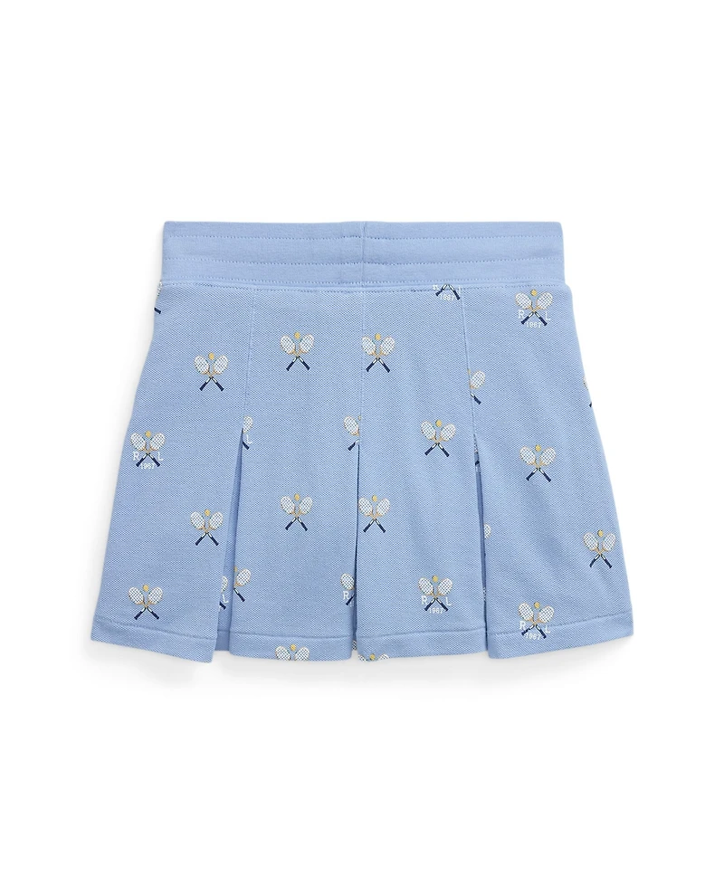 Polo Ralph Lauren Toddler and Little Girls Tennis Print Stretch Mesh Skirt