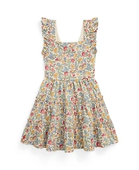 Polo Ralph Lauren Toddler and Little Girls Floral Ruffled Dress