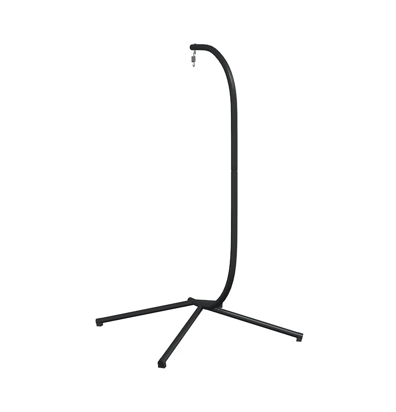 Hanging Egg Chair Stand without Basket Black Steel