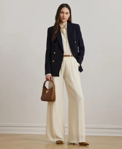 Lauren Ralph Lauren Womens Double Faced Georgette Wide Leg Pants Xs Pxl