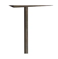 25" Black And Oak Solid Wood Rectangular End Table