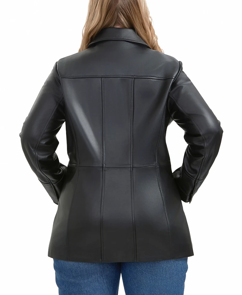 Bgsd Plus Sofia Leather Car Coat
