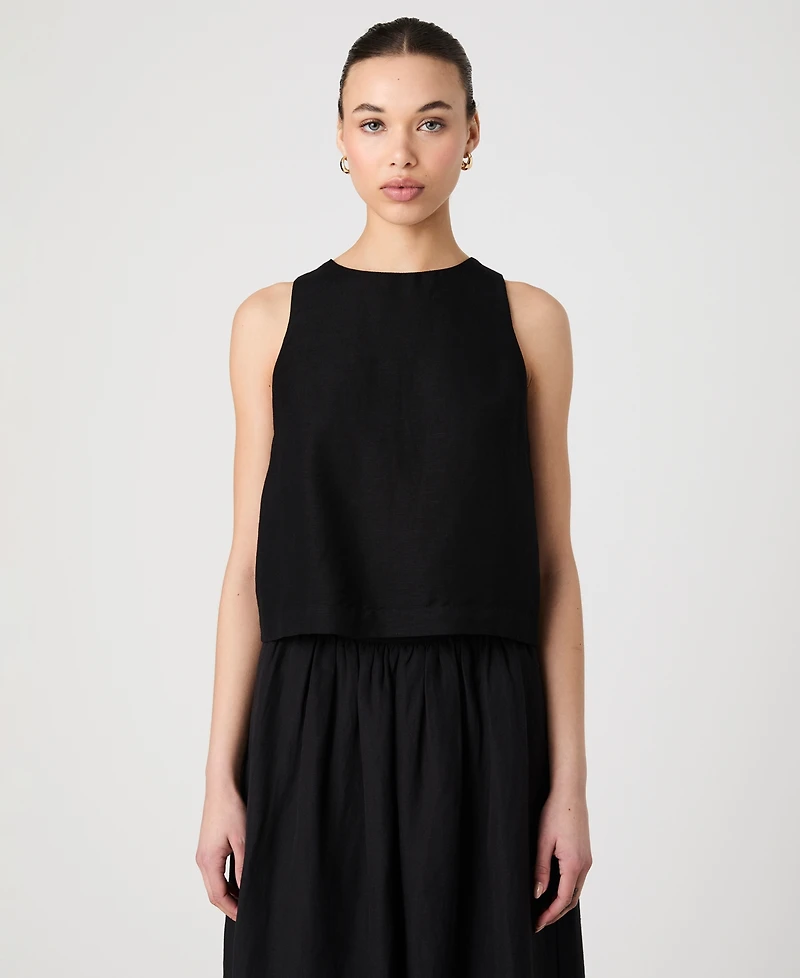 French Connection Women's Birdie Crewneck Sleeveless Top