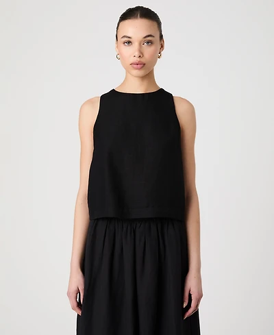 French Connection Women's Birdie Crewneck Sleeveless Top