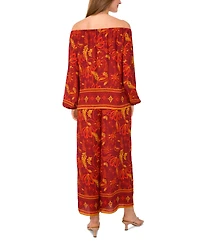 Vince Camuto Women's Printed Pull-On Wide-Leg Pants