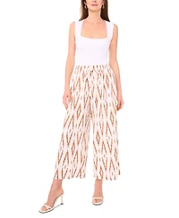 Vince Camuto Women's Printed Pull-On Wide-Leg Pants