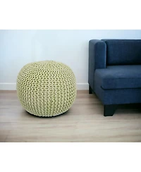 Stylish Round Pouf Ottoman for Casual Seating and Modern Home Decor