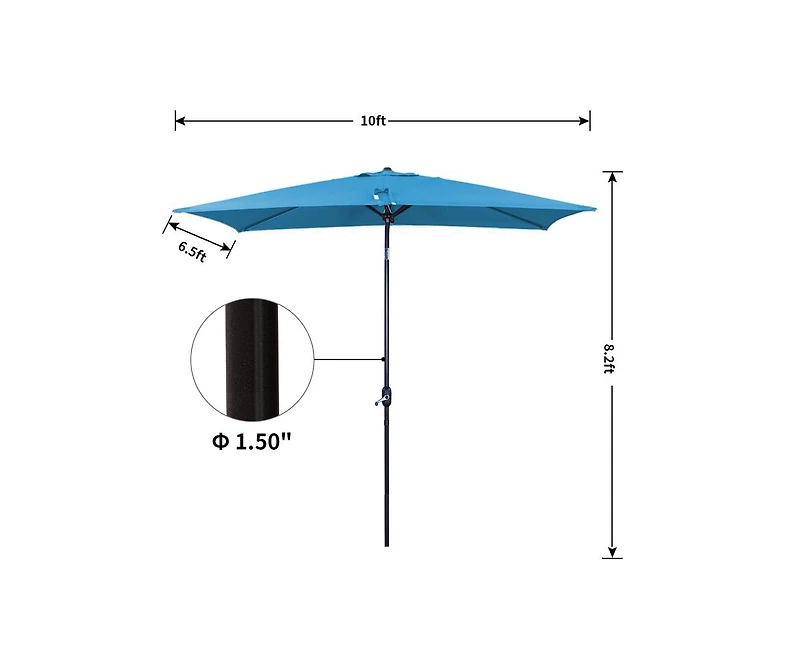 Casainc Rectangular Outdoor Market Umbrella