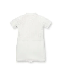 Hope & Henry Baby 4 Piece Cable Shortie Romper, Beanie, & Bootie Boxed Gift Set