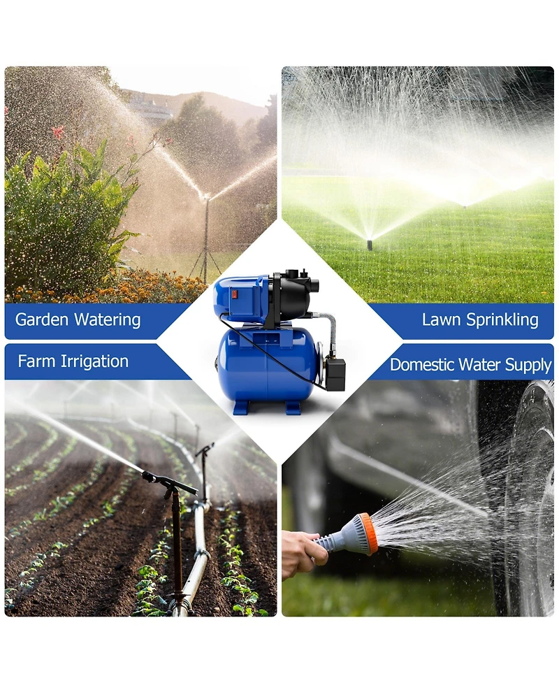 1200 W Garden Water Pump Shallow Well Pressurized Irrigation