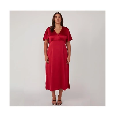 Estelle Artemis Satin Midi Dress