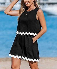 Cupshe Women's Chic Scallop Romper
