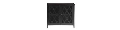 Two Glass Door Sideboard Cabinet with Adjustable Shelves