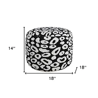 Cotton Blend Ottoman for Living Room Footrest and Comfortable Seating