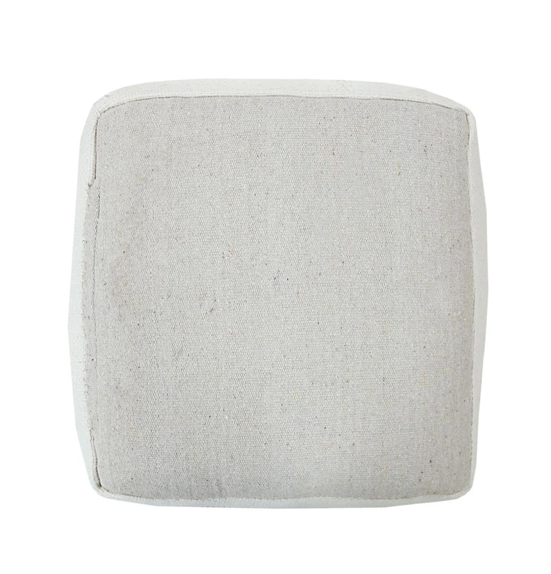 Cotton Striped Pouf Ottoman for Living Room and Bedroom Seating