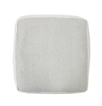 Cotton Striped Pouf Ottoman for Living Room and Bedroom Seating