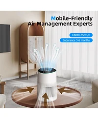 Chivalz Hepa Air Purifier for Bedroom Home, With Essential Oil Diffuser, Sleep Mode, Up to 225 Sqft 2 Pack