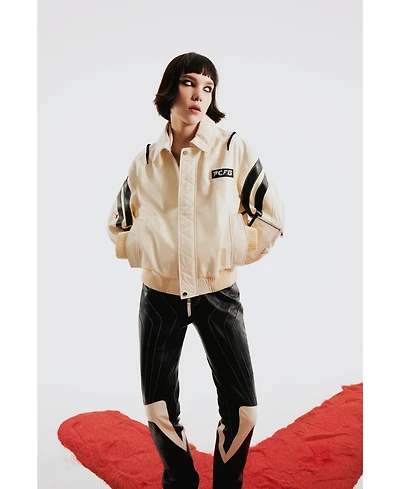 Pcfg Women's Boomerang Biker Leather Jacket