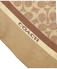 Coach Stacked Tabby Bags Print Silk Skinny Scarf
