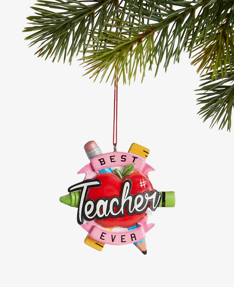 Holiday Lane All About You Best Teacher Ornament, Exclusively at Macy's