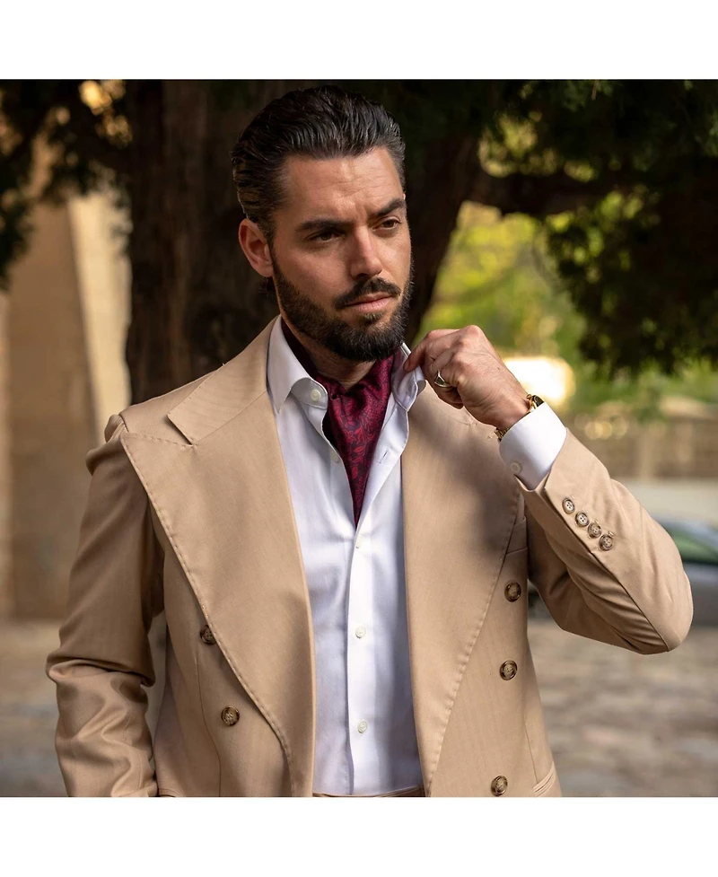 Elizabetta Men's Portofino - Silk Ascot Cravat Tie for Men