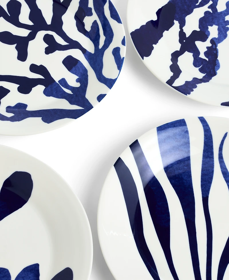Royal Doulton 1815 Pacific Mixed Pattern Dinner Plates, Set of 4