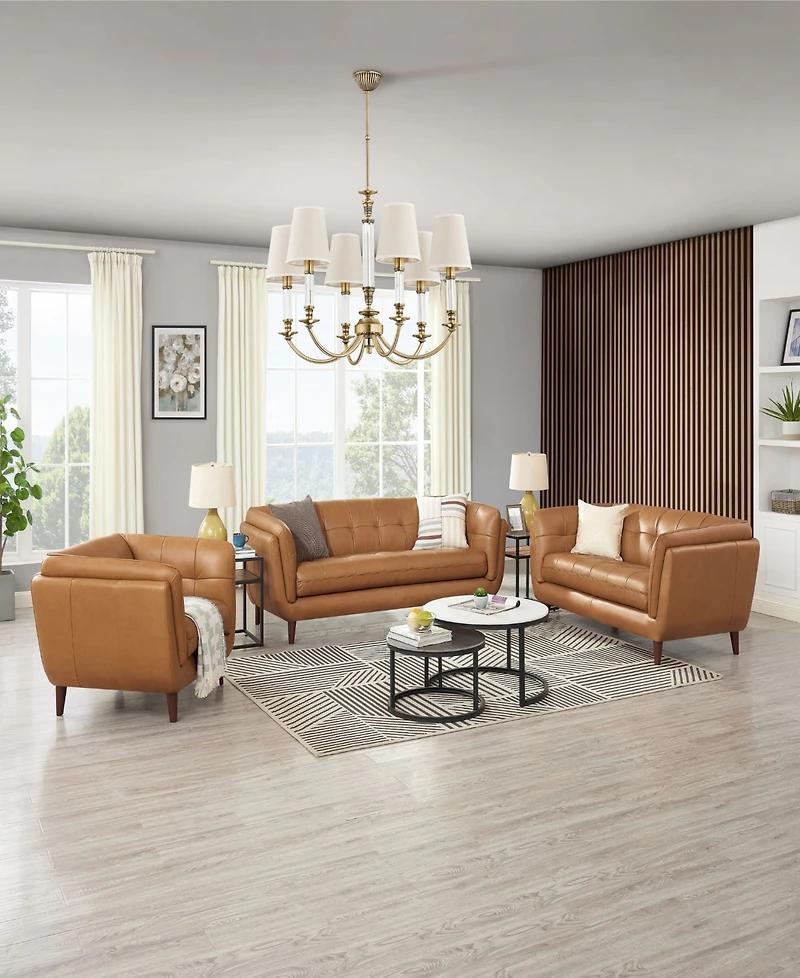 Hydeline Solana 70" Top Grain Leather Loveseat