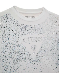 Guess Big Girl Short Sleeve with Rhinestone Logo T-Shirt