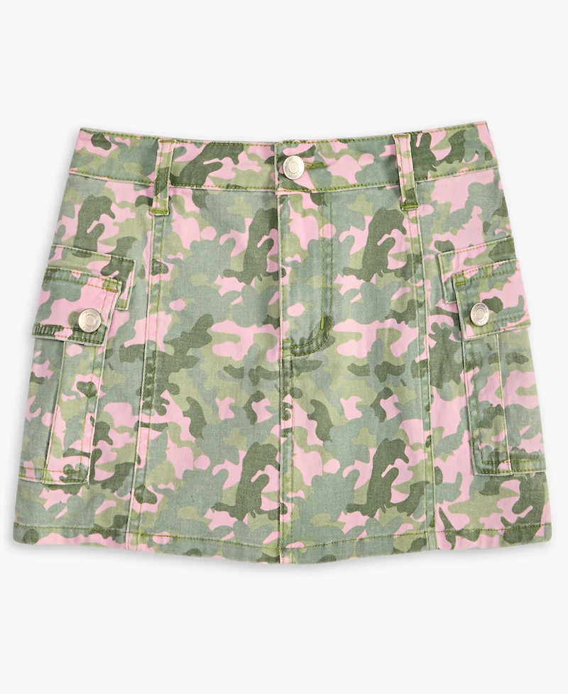 With Jules Big Girls Printed Cotton Cargo Skort