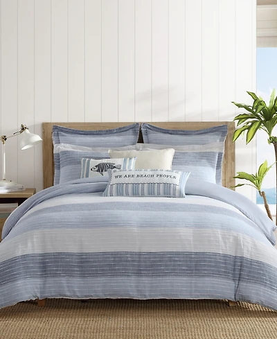 Levtex Sand Stripes Textured 3-Pc. Duvet Cover Set, Queen